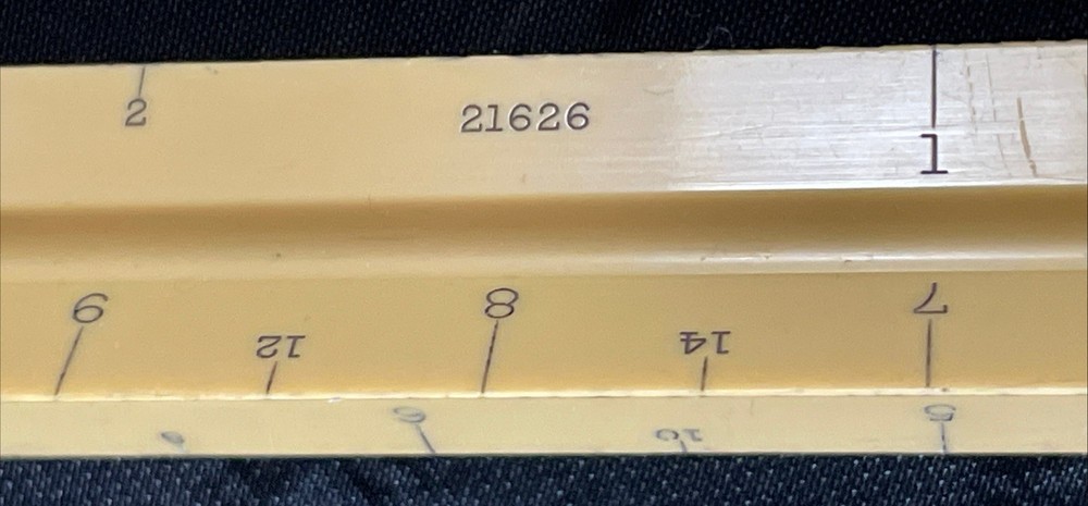 Vintage Triangular Ruler 12" Dietzgen 21626 Drafting Engineer Architect FREE S&H