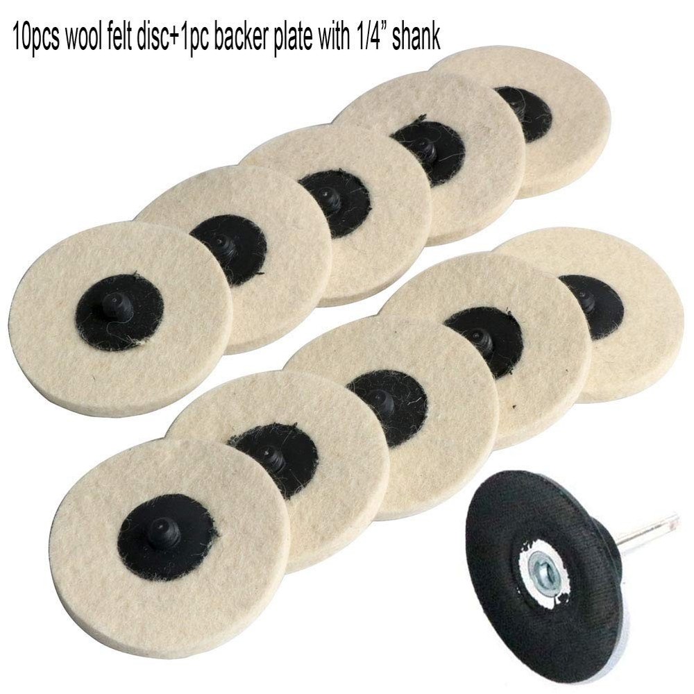 3-inch 10-pack Sanding Pad Wool Felt