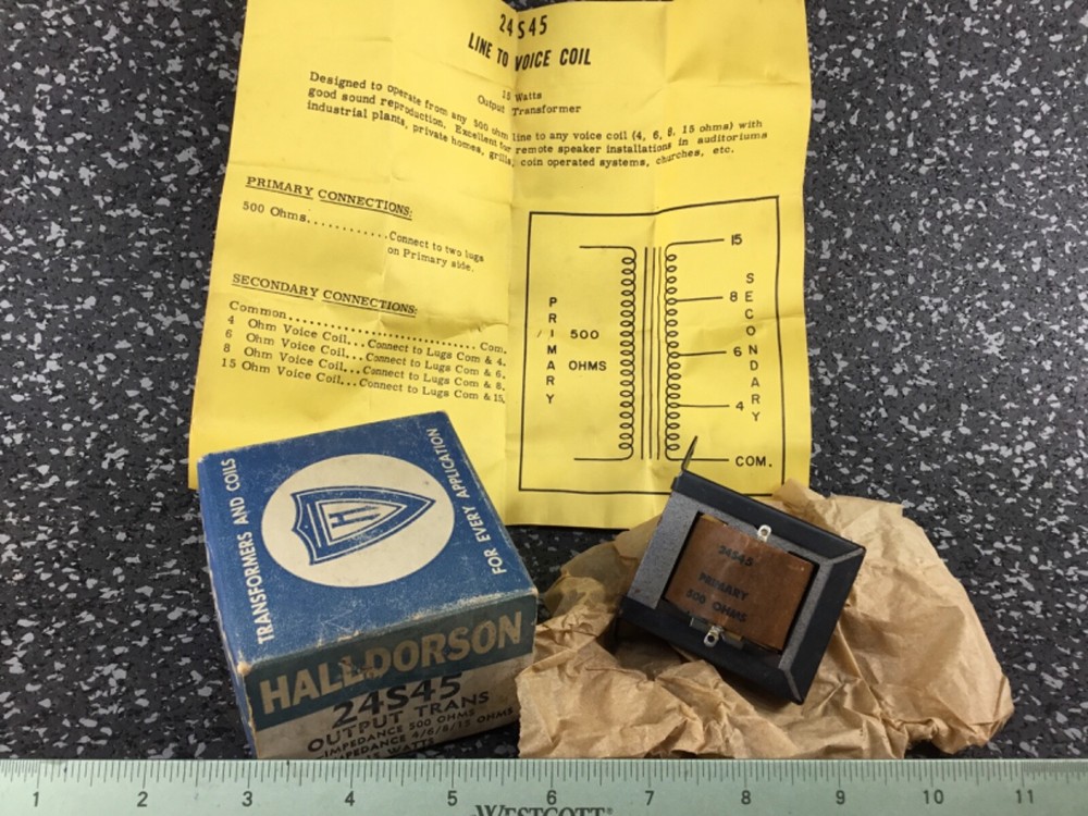 HALLDORSON 24S45 OUTPUT TRANSFORMER