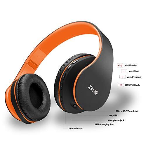 Bluetooth Headphones Over-Ear, Foldable Wireless and Wired Stereo Headset