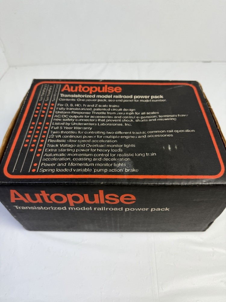 Autopulse TwinTransPak 5 Model Train Power Pack Dual Control w/ Box