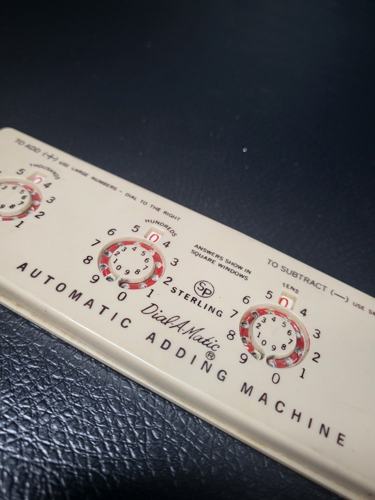 Vintage Sterling Dial A Matic Adding Machine Old Math Calculator
