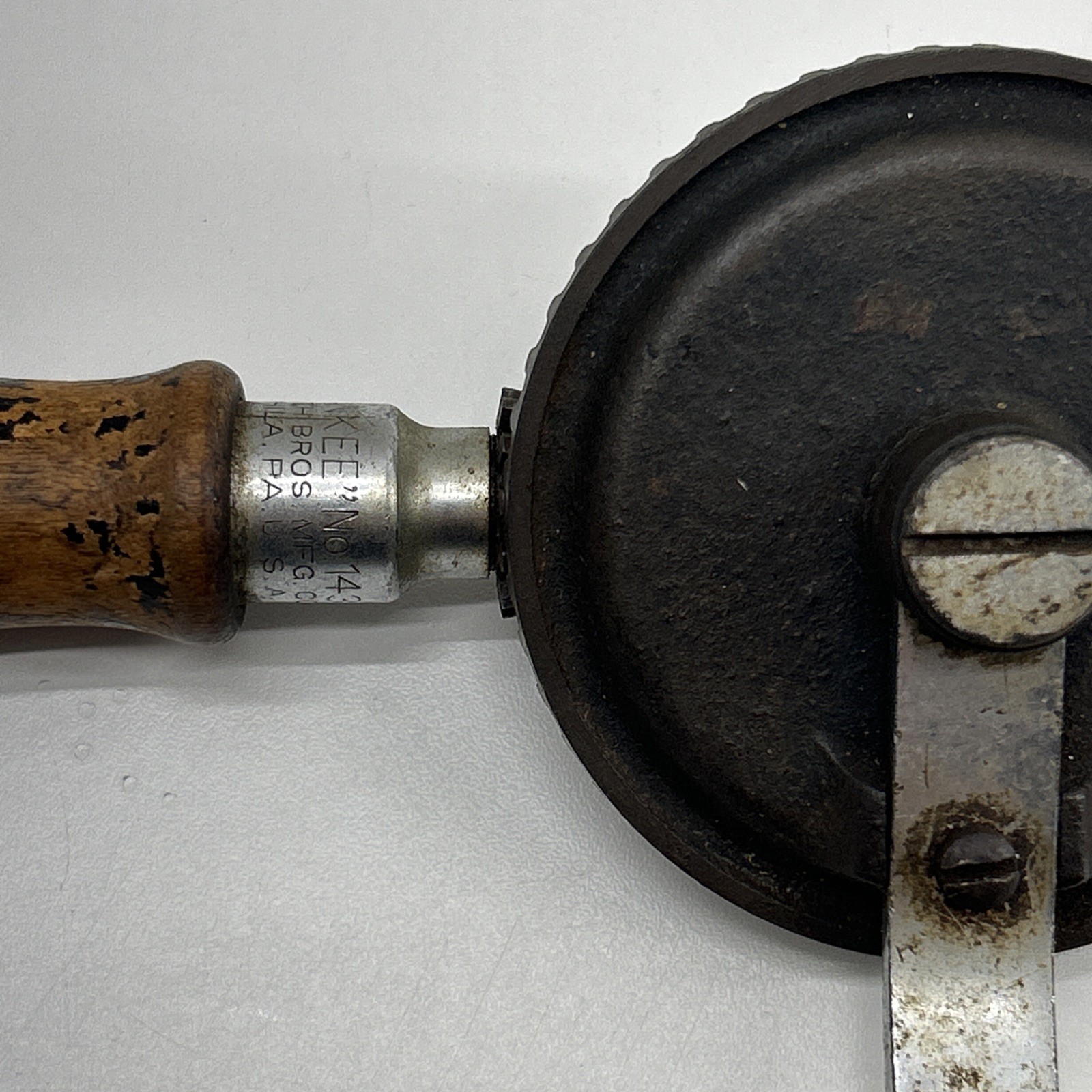 Vntg Yankee North Bros. 1431 Double Pinion Eggbeater Drill,9-3/8",PaT. 3-15-1910