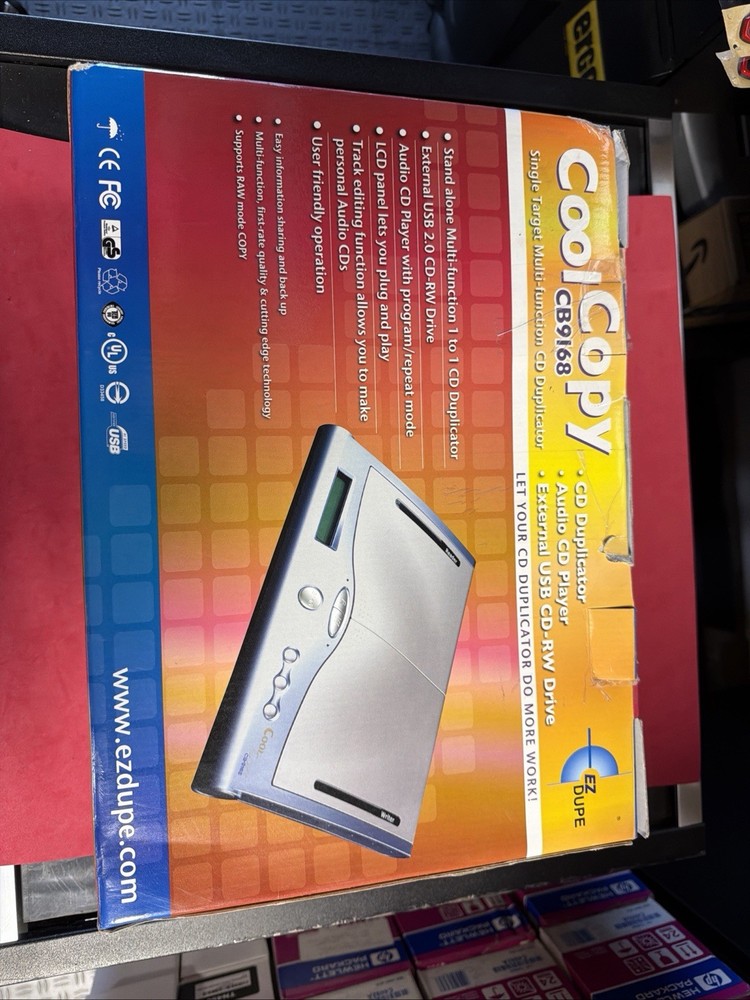 EZ Dupe Cool Copy CB-9168 CD Duplicator/ CD Audio Player/ External USB CD-RW