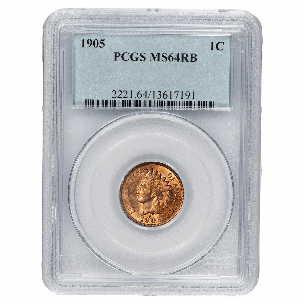 1905 Indian Head Cent 1C RB PCGS MS 64 RB