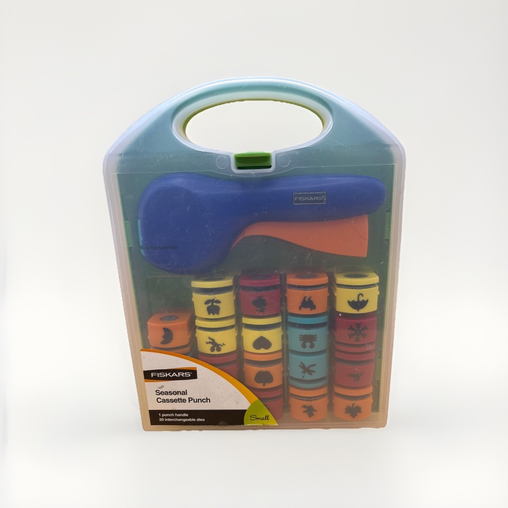 Fiskars Cassette Punch Kit 20 pc. Plastic Case Seasons Spring Summer Winter Fall