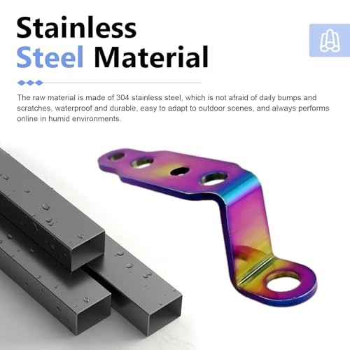 Motorcycle LED Light Mount Brackets, Multi-Hole Adjustable 2 PCS Multicolored