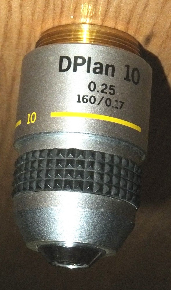 Olympus Microscope Objective Lens DPlan (D Plan) 10x 0.25 NA 160/0.17