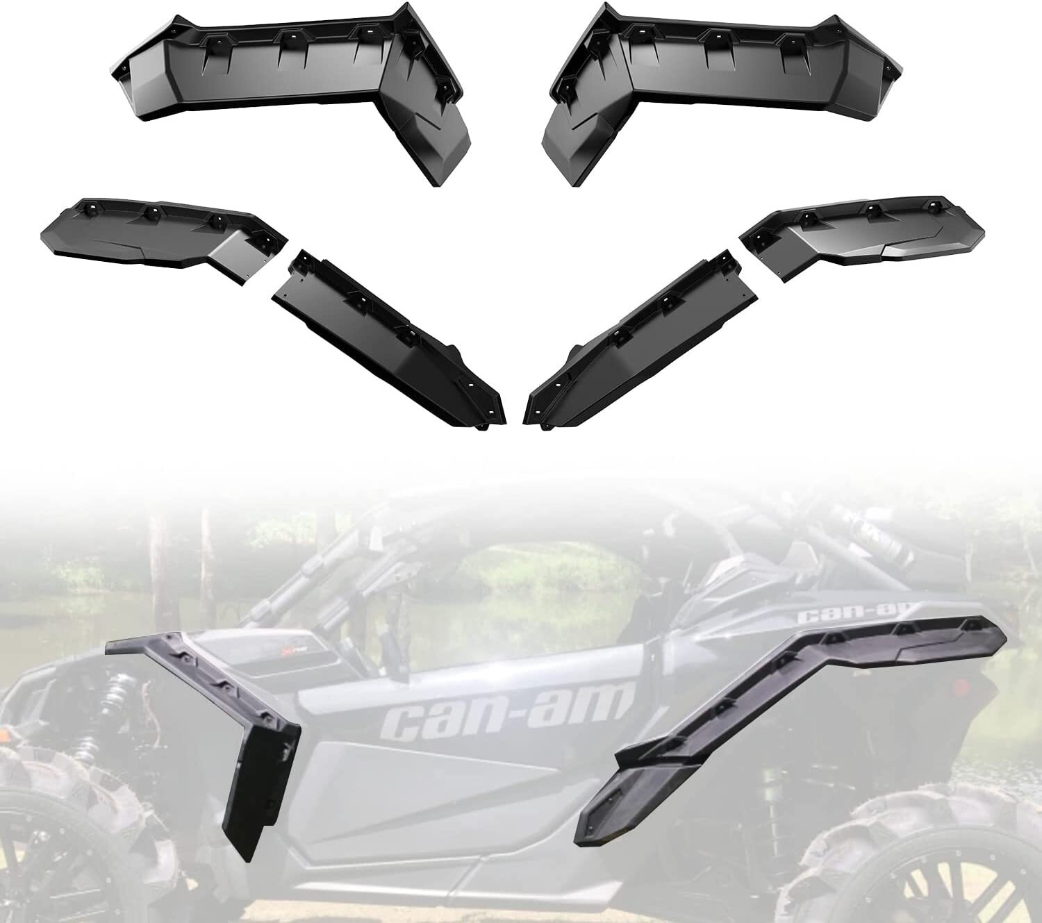 Upgraded Ultra Wide Mud Fender Flares For Can-Am Maverick X3 Turbo R 2017-2024