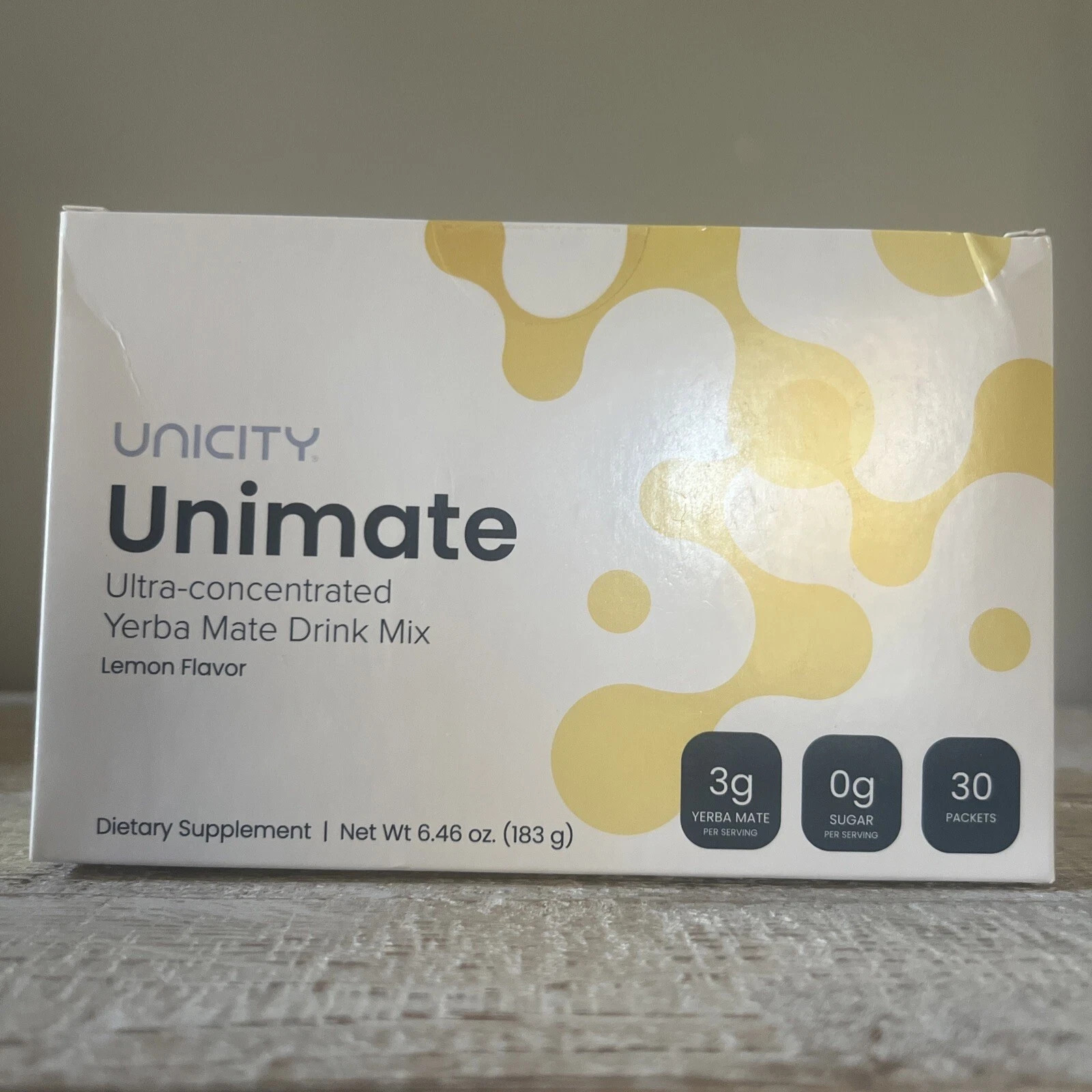 Unicity Unimate LEMON YERBA MATE 30 Packets/Sachets Exp 4/2027 NEW/SEALED!
