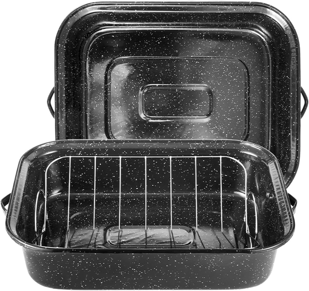 21Inch Roasting Pan, Extra Large Rectangle Roasting Pan , 25lb Capacity, Large