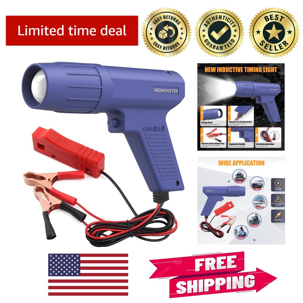 Adjustable Brightness Pro Ignition Timing Light with Strong Strobe Function