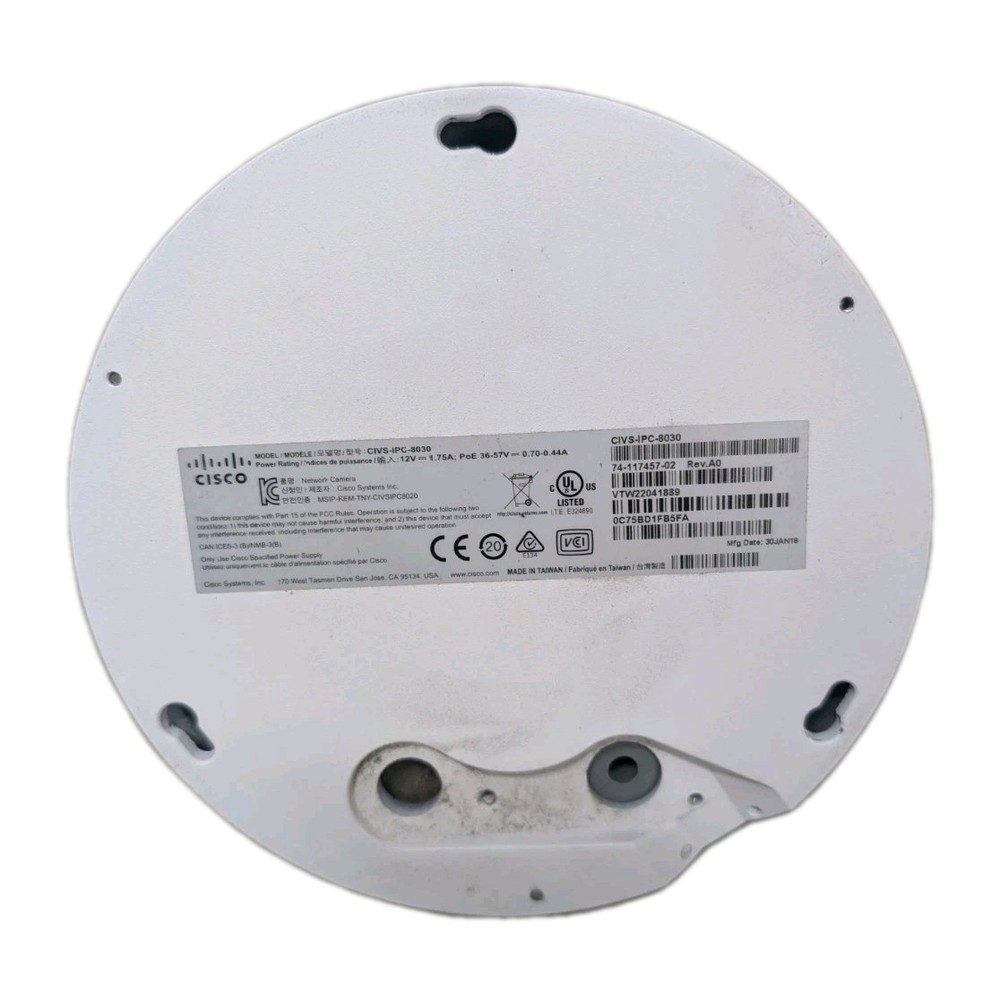 Cisco CIVS-IPC-8030 Network Dome Surveillance Camera