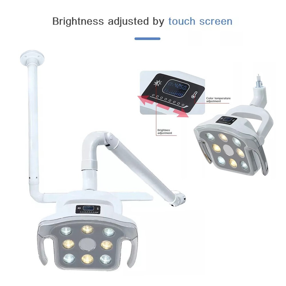 Dental Operating Light Ceiling Mounted 8 Bulbs LED Sensor Light with Touch Sceen