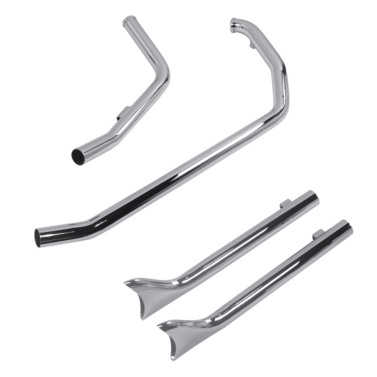 Fishtail Upsweeps for 86-17 Narrow Tire Harley Softail Exhaust Pipes Upgrading