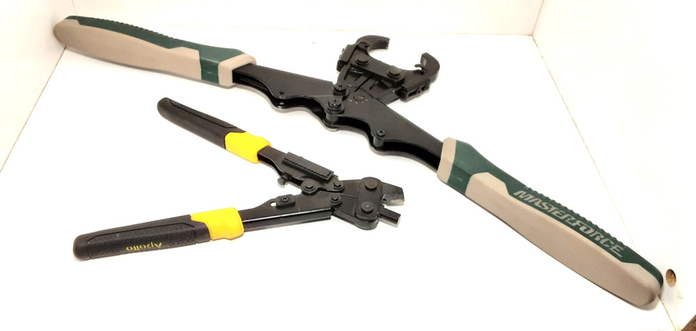 MasterForce Apollo Multi Head Pex Ring Crimper Tool & 1/2" to 3/4" removal Tool