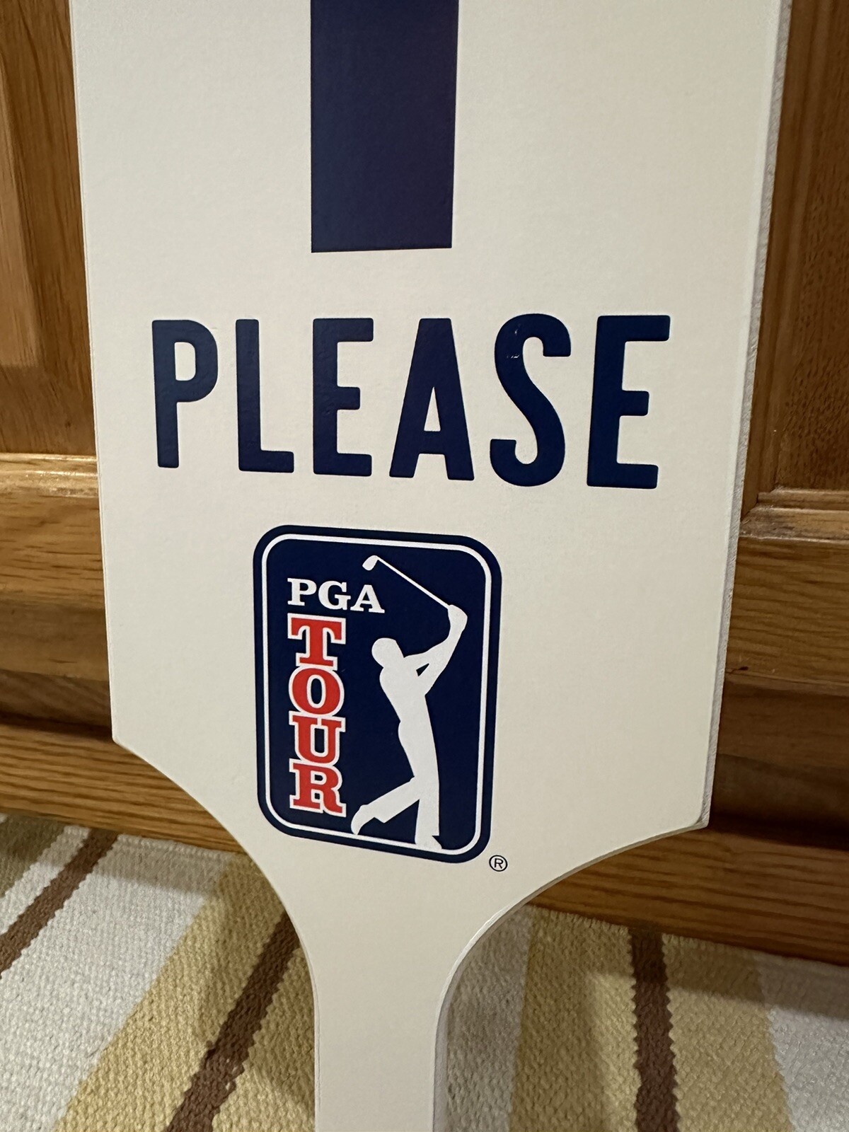 Golf PGA Tour Quiet Please Sign Club Cart Iron Wood Balls Bag Wall Decor