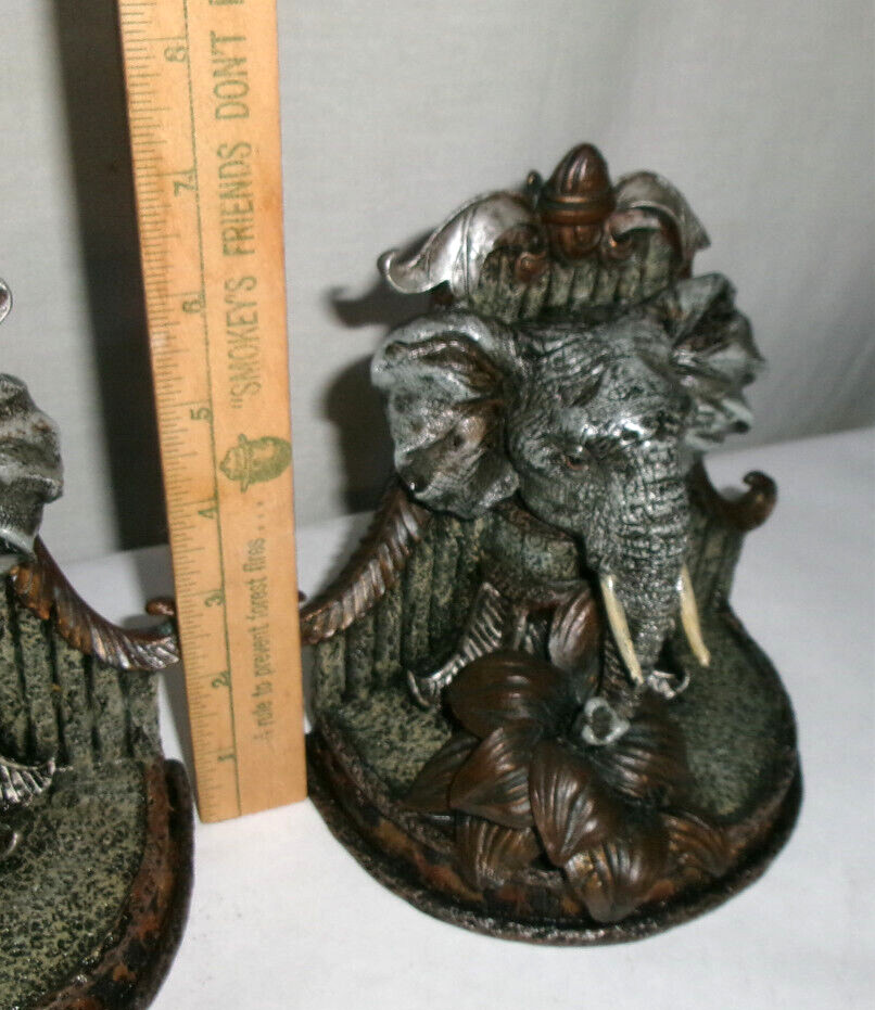 Elephant Head Book Ends set