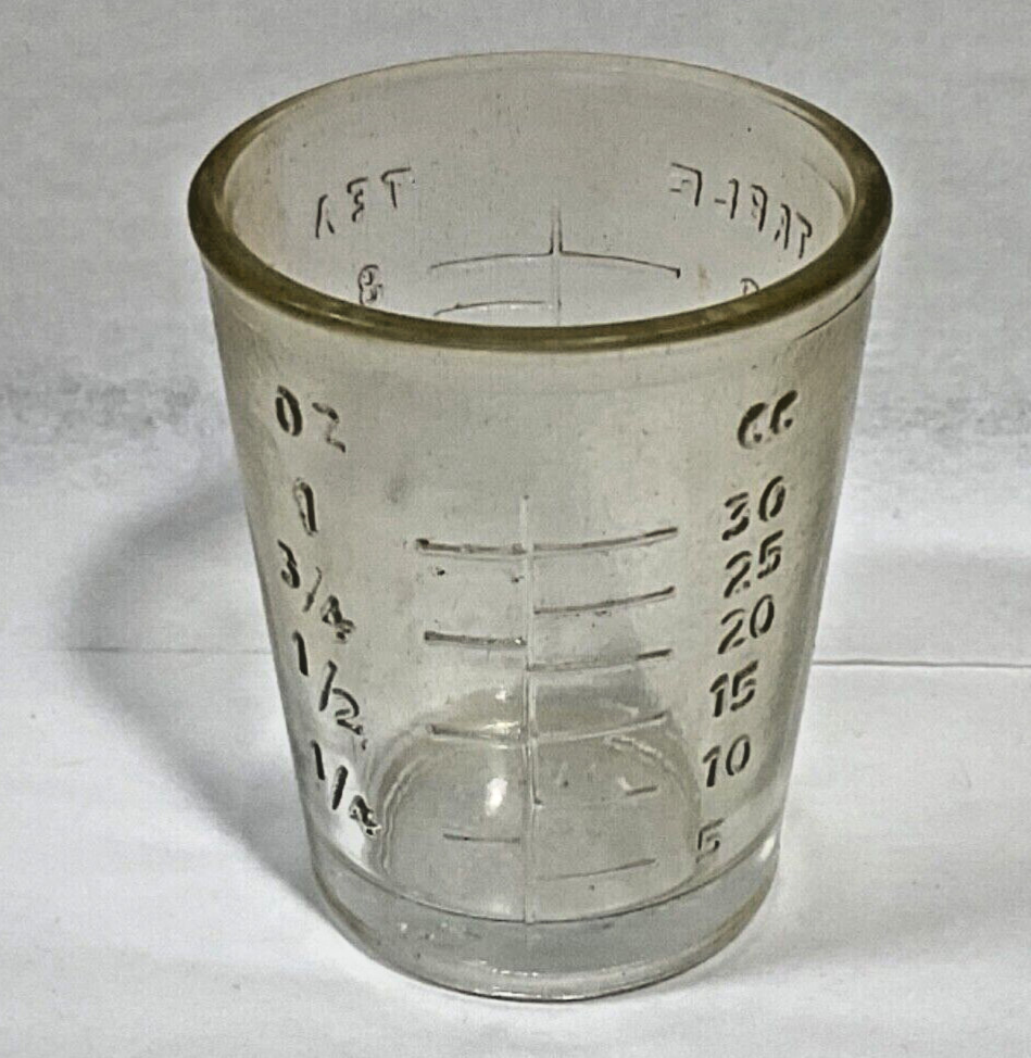 VTG Shot Glass /Medicine measurement cup Made in USA New Old Stock (Sold by ea.)