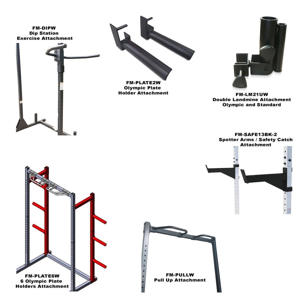 Power Squat Rack Holder Height Adjustable Home Workout Weightlifting Training US