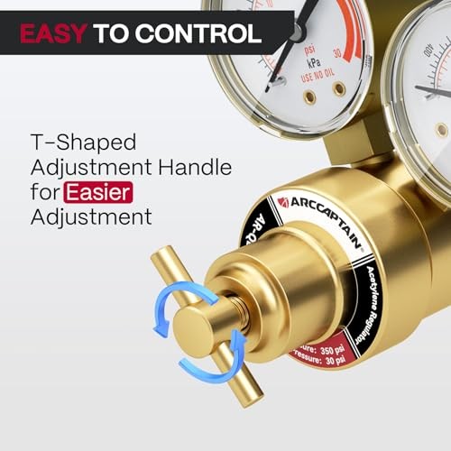 Small Oxygen Acetylene Regulator Set, CGA540 & CGA200 Compatible, for 9/16"