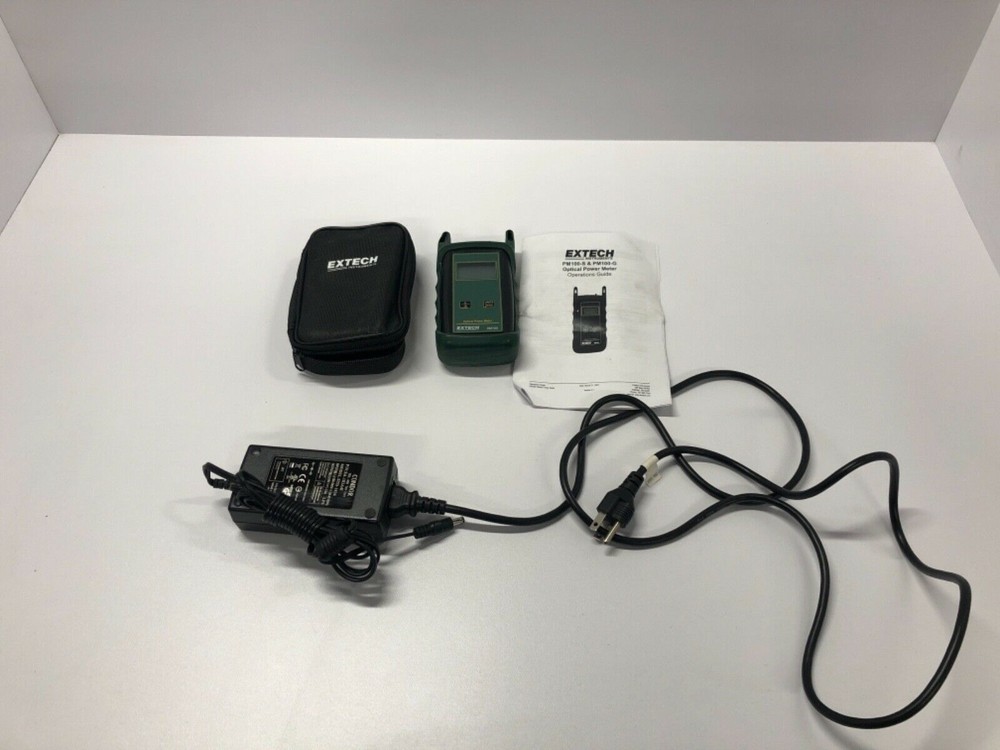 Extech Instruments PM100 Fiber Optic Power Meter 9VDC W/AC Adapter