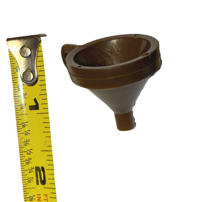 Two Small Black Powder Funnels for Muzzleloader w/ Keychain Loop - Brown