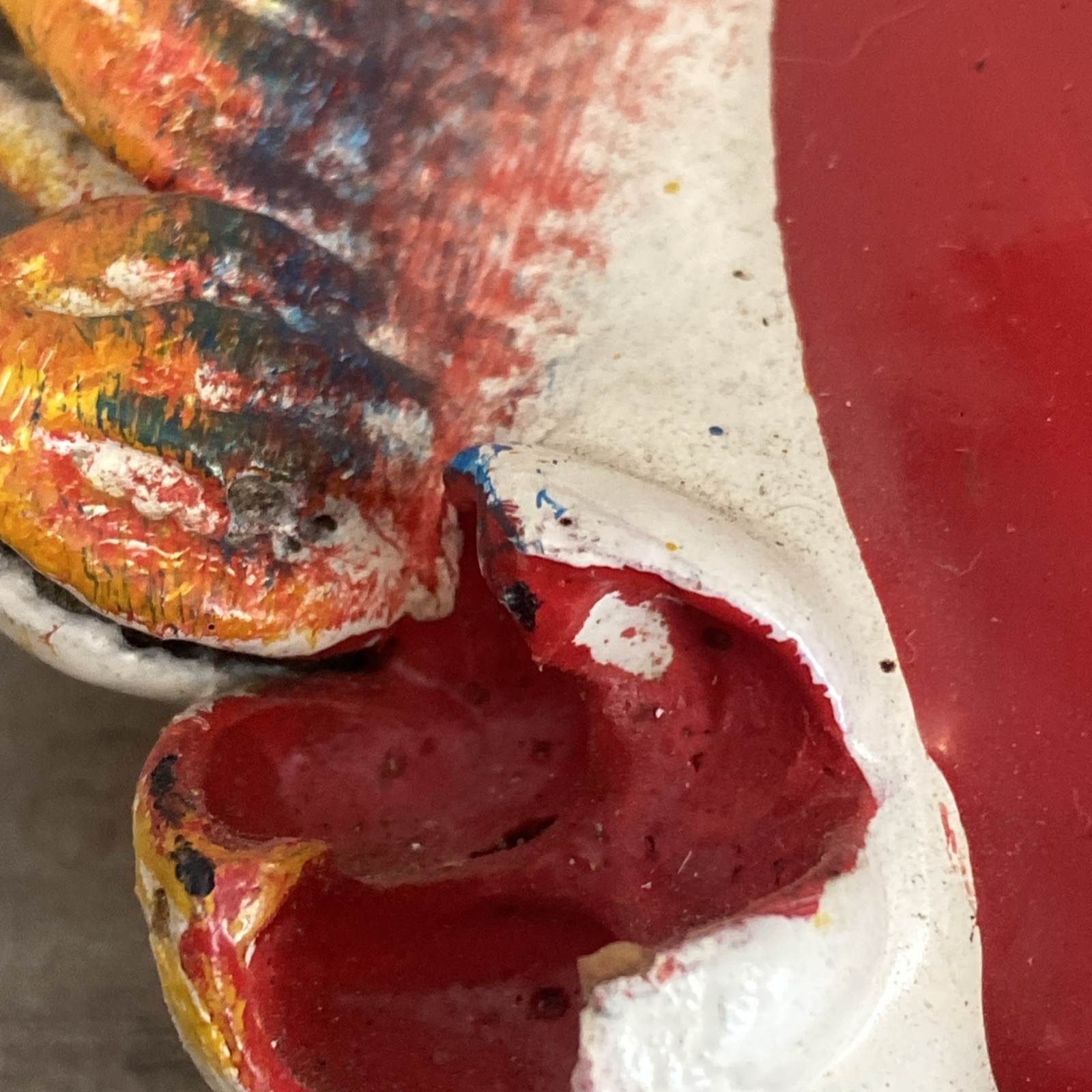 Mexican Coconut Folk Art Mask Anthropomorphic Fruit Tomato? Vintage