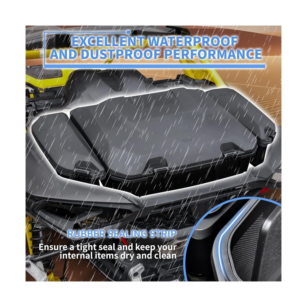 96L Large Capacity Rear Cargo Box & 13.5L Bed Side Removable Storage Tools Bo...
