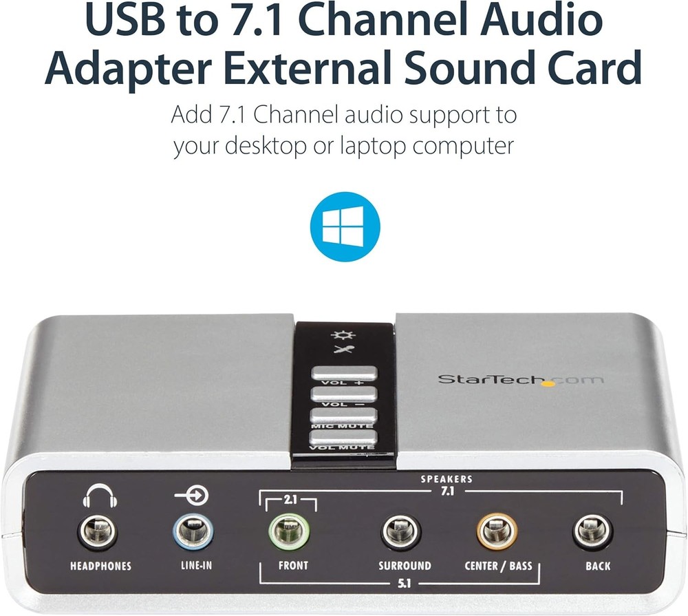 StarTech USB 7.1 External Sound Card SPDIF Silver