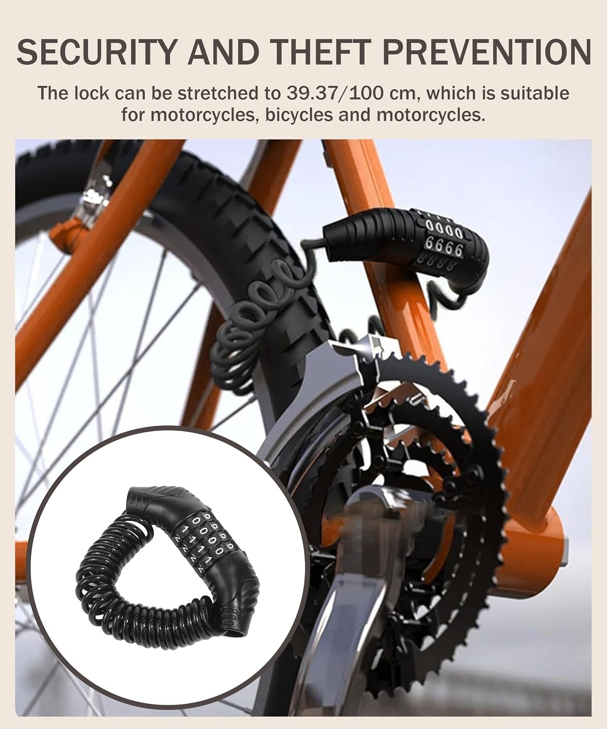 Motorcycle Helmet Lock,Bike Helmet Lock,Car Accessories Portable Helmet Lock,Str