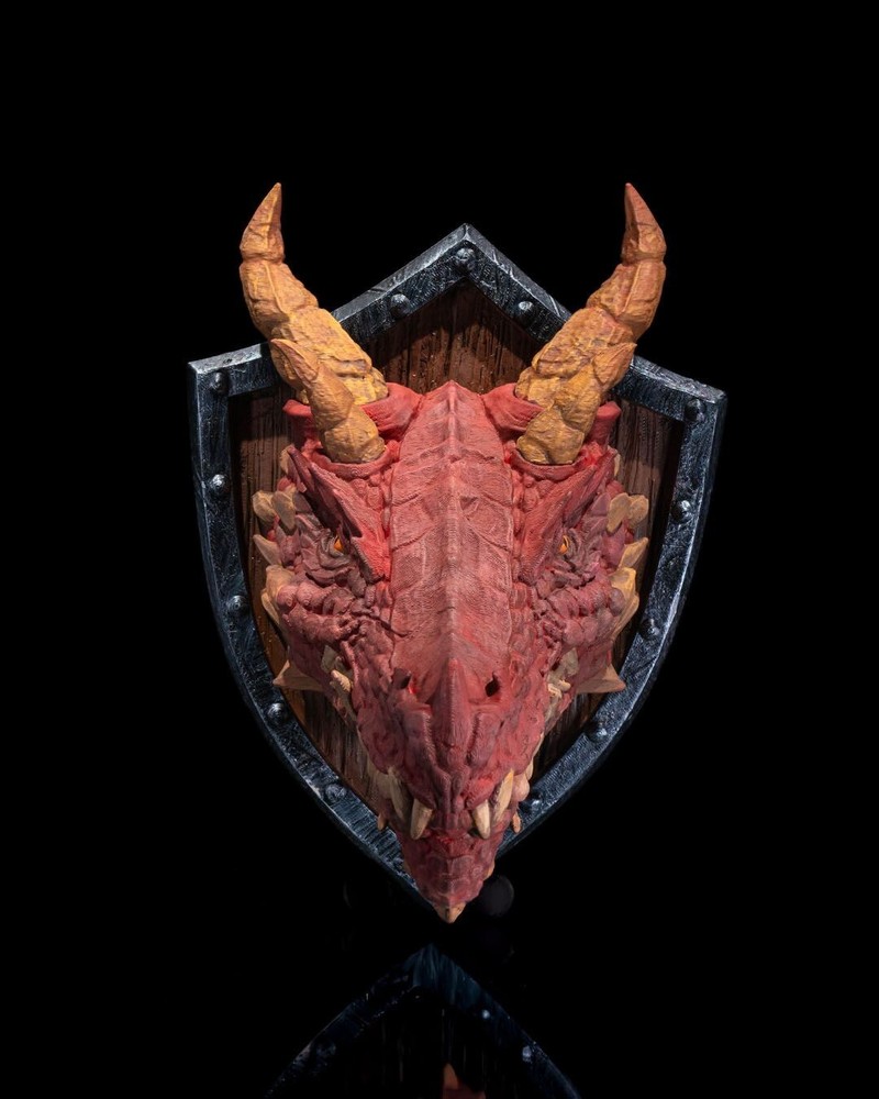 True Dragon Trophy Wallmount - 3D Printed
