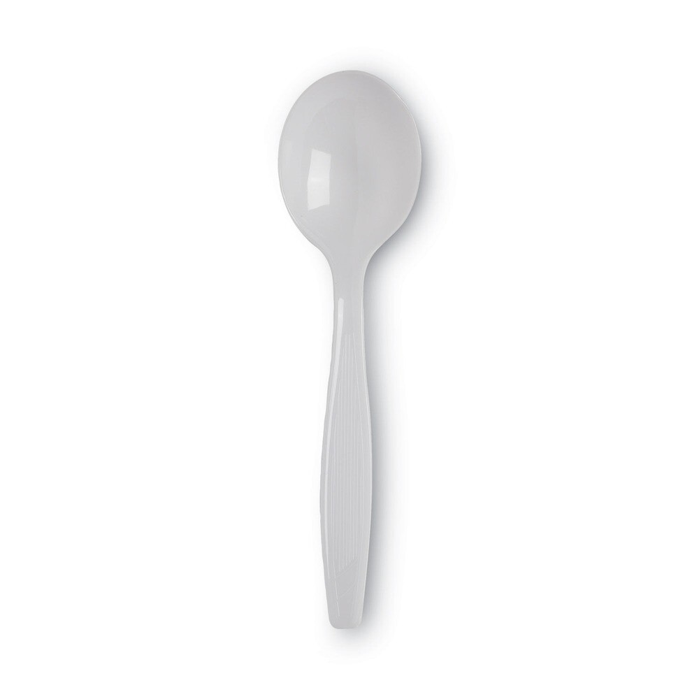 Dixie SH207 Plastic Heavyweight Soup Spoons - White (100/Box) New