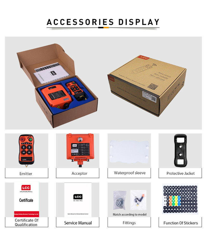 8 Button Hoist Crane Industrial Wireless Remote Control for Mine Drilling Rig