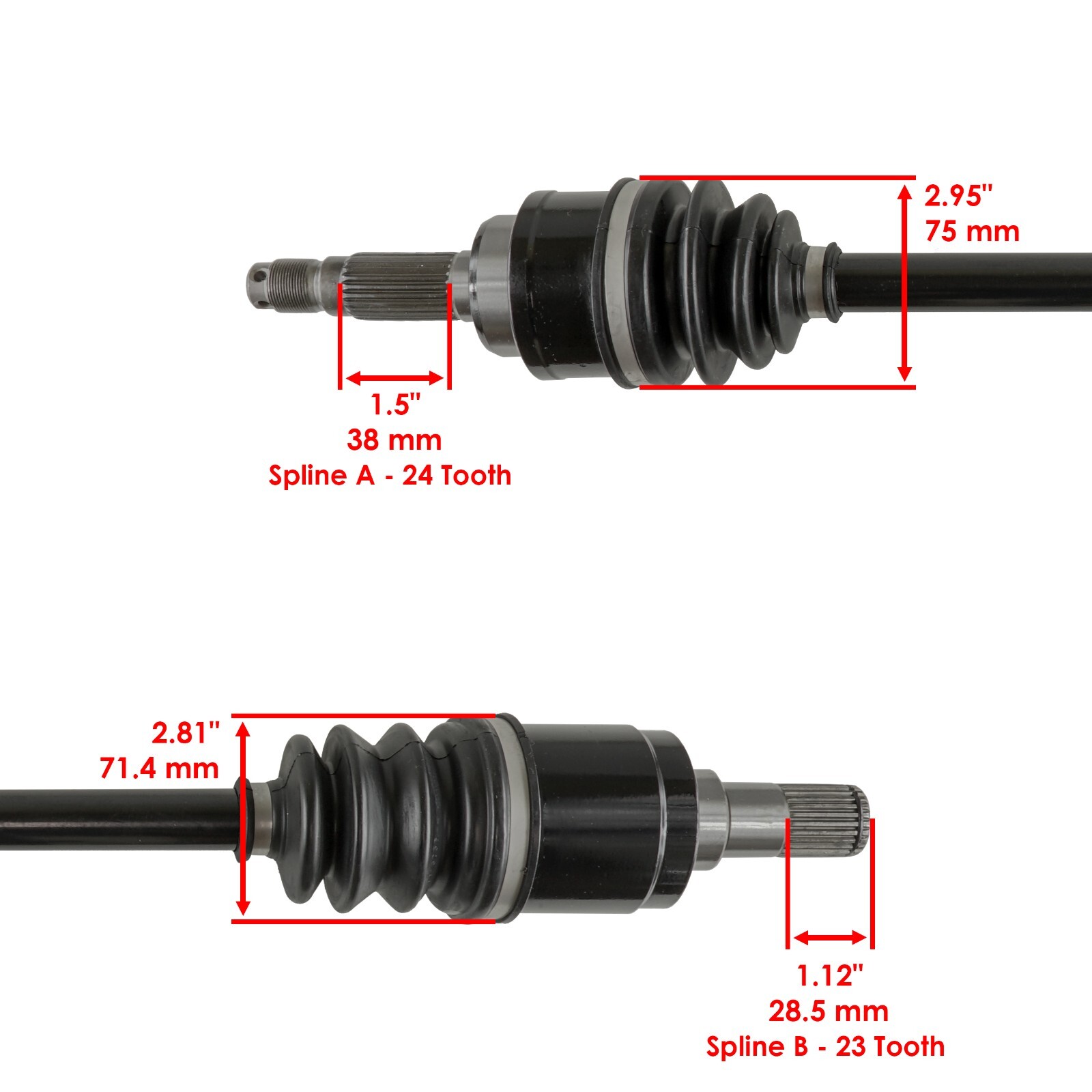 Front Left & Right CV Joint Axle For Honda MUV700 Big Red 700 4X4 2009-2013