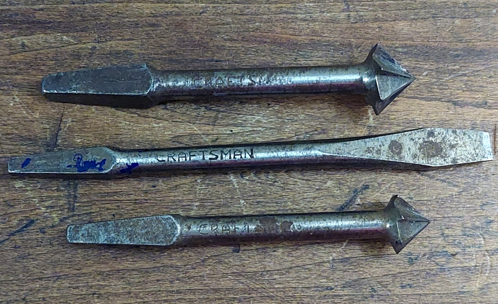 Vintage Craftsman Countersink Auger Bits Flat Head Screwdriver Bit