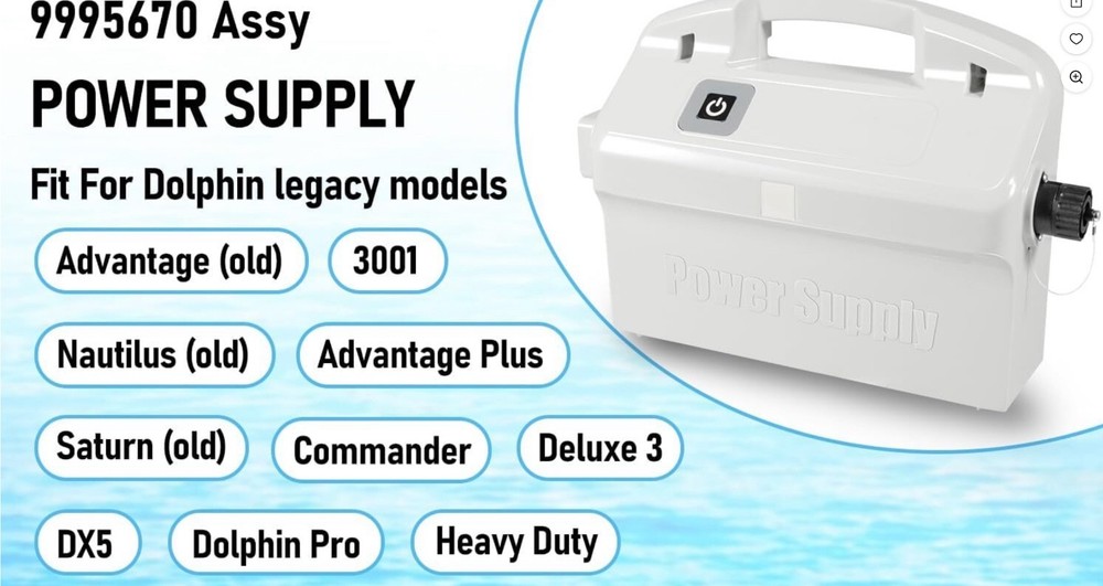 9995670 -Power Supply Unit - Dolphin Robotic Pool Cleaners Basic Models-NEW