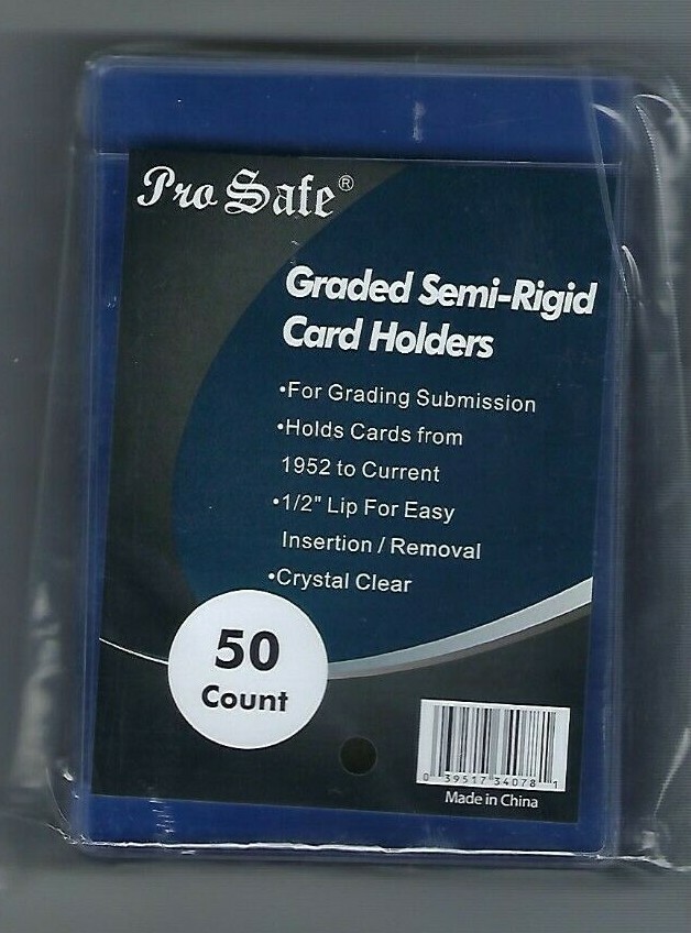 200 PRO SAFE Semi Rigid Card Holder PSA BGS Grading Submissions
