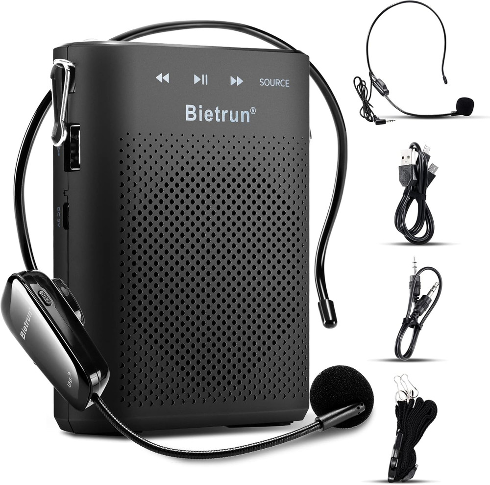Voice Amplifier for Teachers with Bluetooth, Portable Rechargeable Wireless Voic