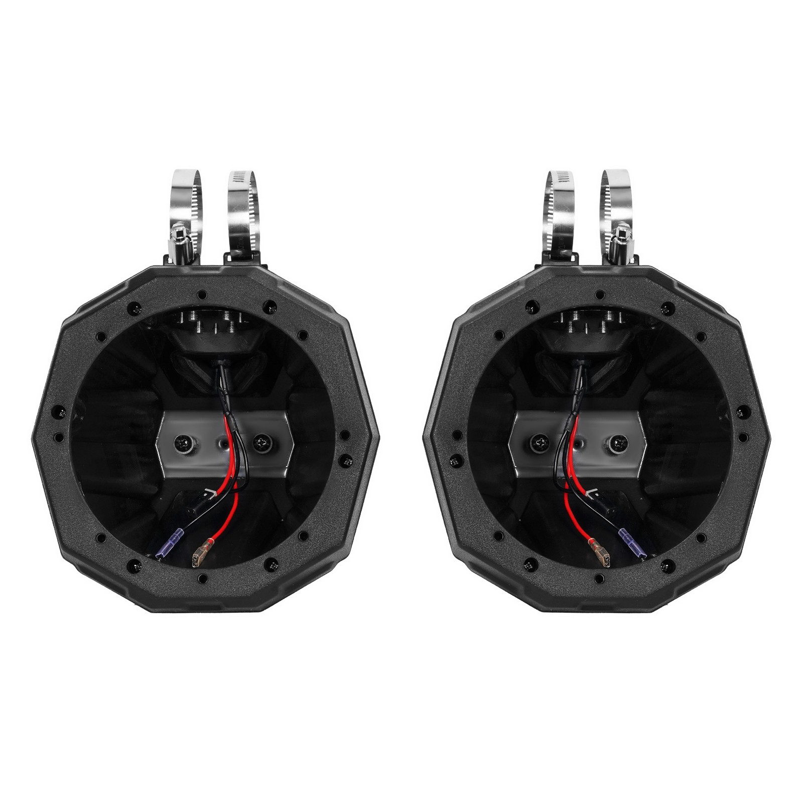 6.5" Speaker Pods Cage Enclosures 1.5-2" for Marine Boat Tower UTV Polaris RZR