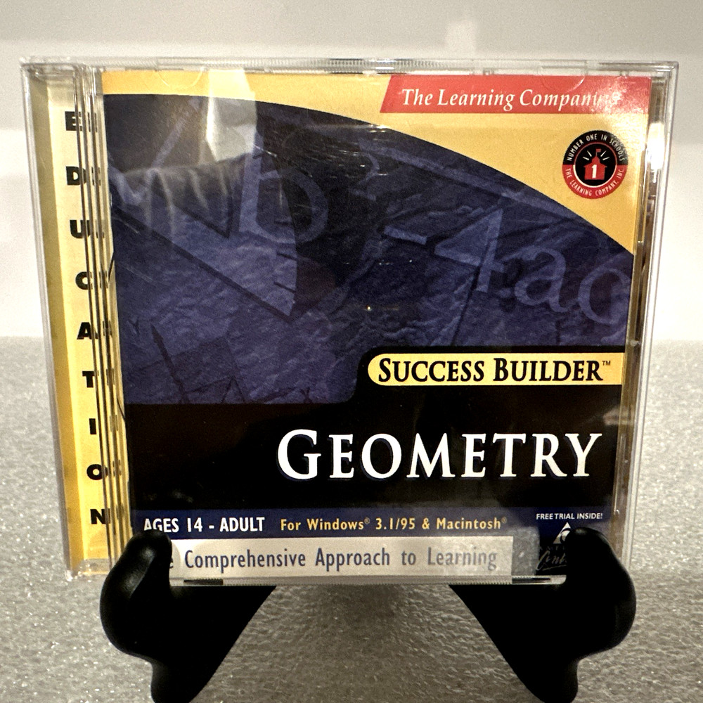 Geometry The Learning Company Success Builder CD-Rom Windows 95 & Mac - MINT