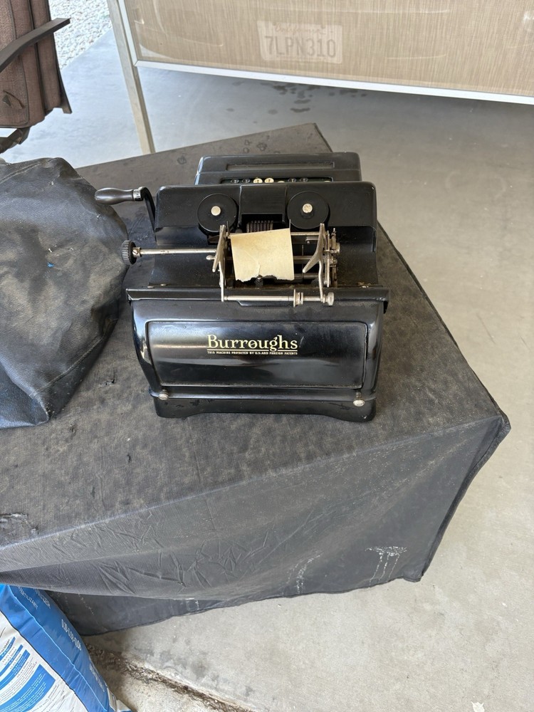 Burroughs Vintage Mechanical Adding Machine Calculator