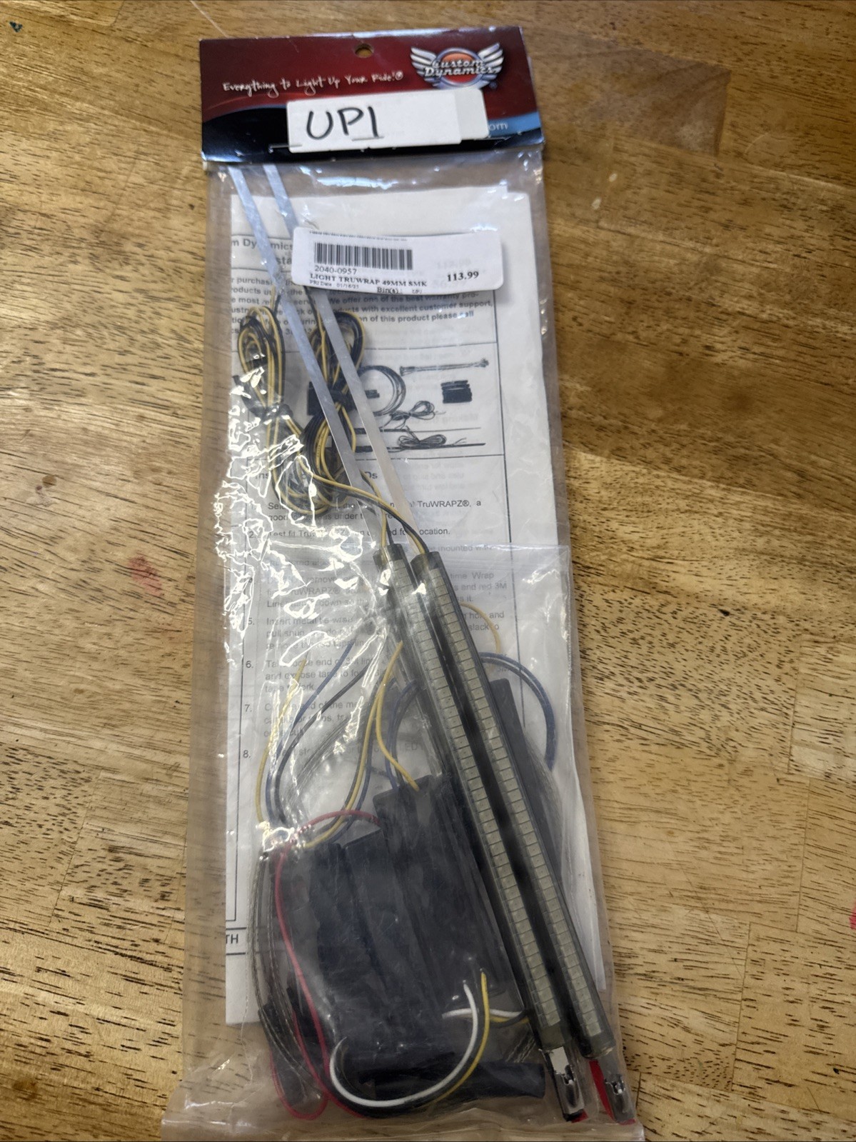 Custom Dynamics TruWrapz LED Front Turn Signals 49mm Forks Amber Smoke Harley A1