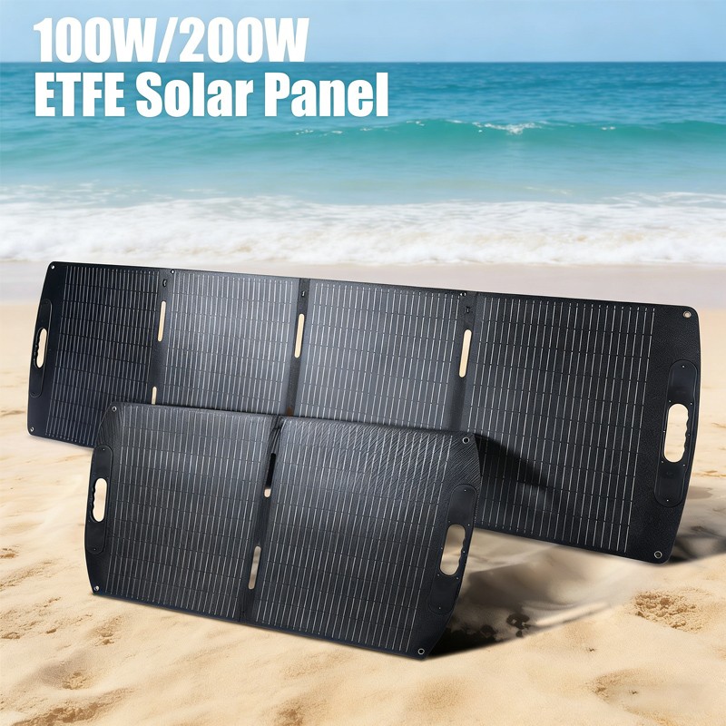 Solar Panel Foldable Long-lasting 200W 100W Waterproof MC4 Connectors Outdoor US