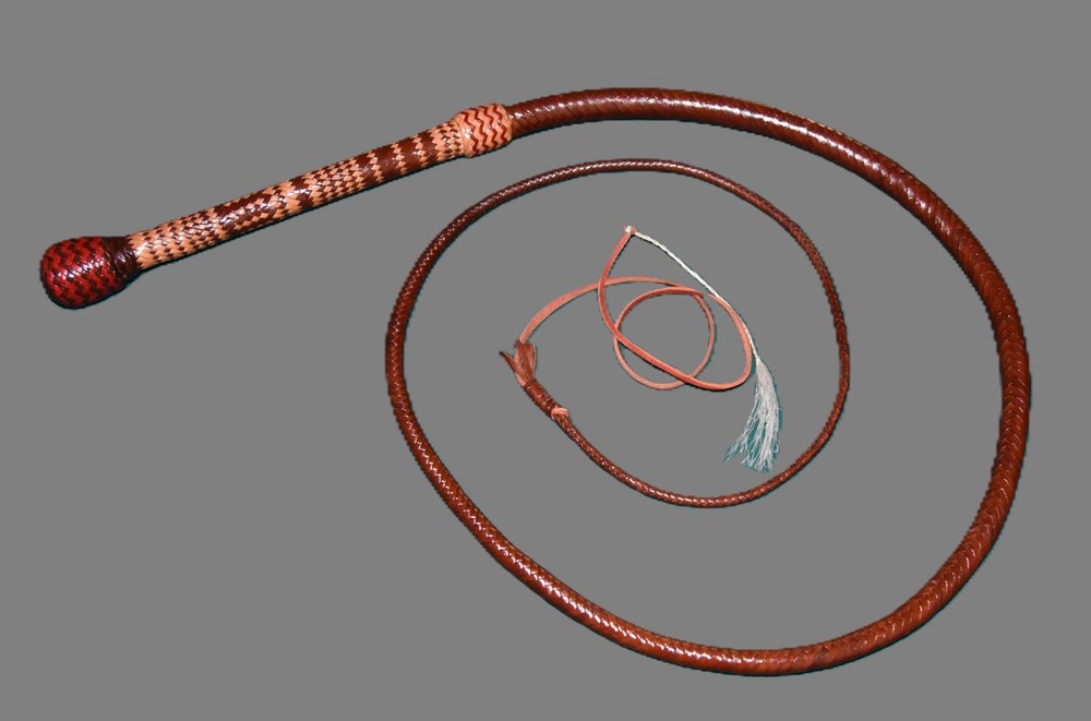 Kangaroo hide bull whips