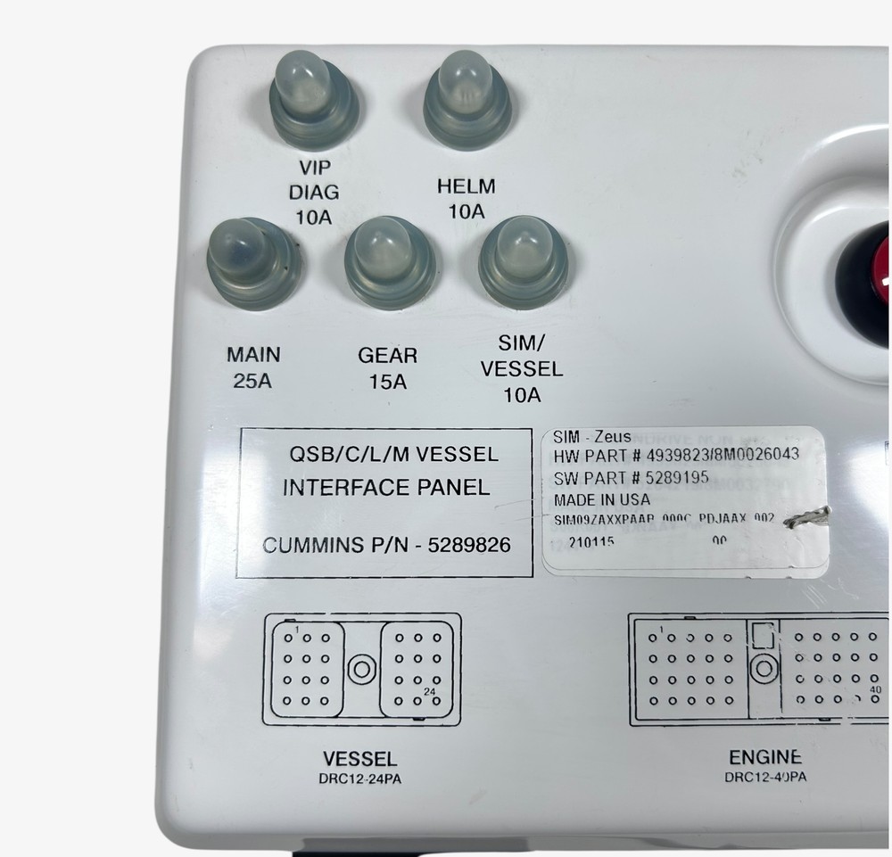 Cummins 5289826, Marine SmartCraft Engine Control Vessel Interface Panel