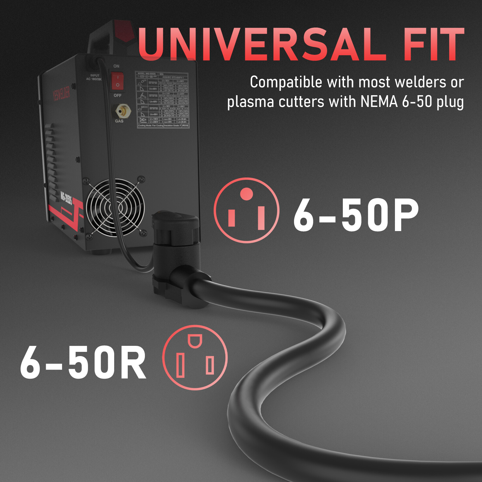 20ft / 40ft 220 Volt 50 Amp, 8/3 Welder Extension Cord for Welding Machine