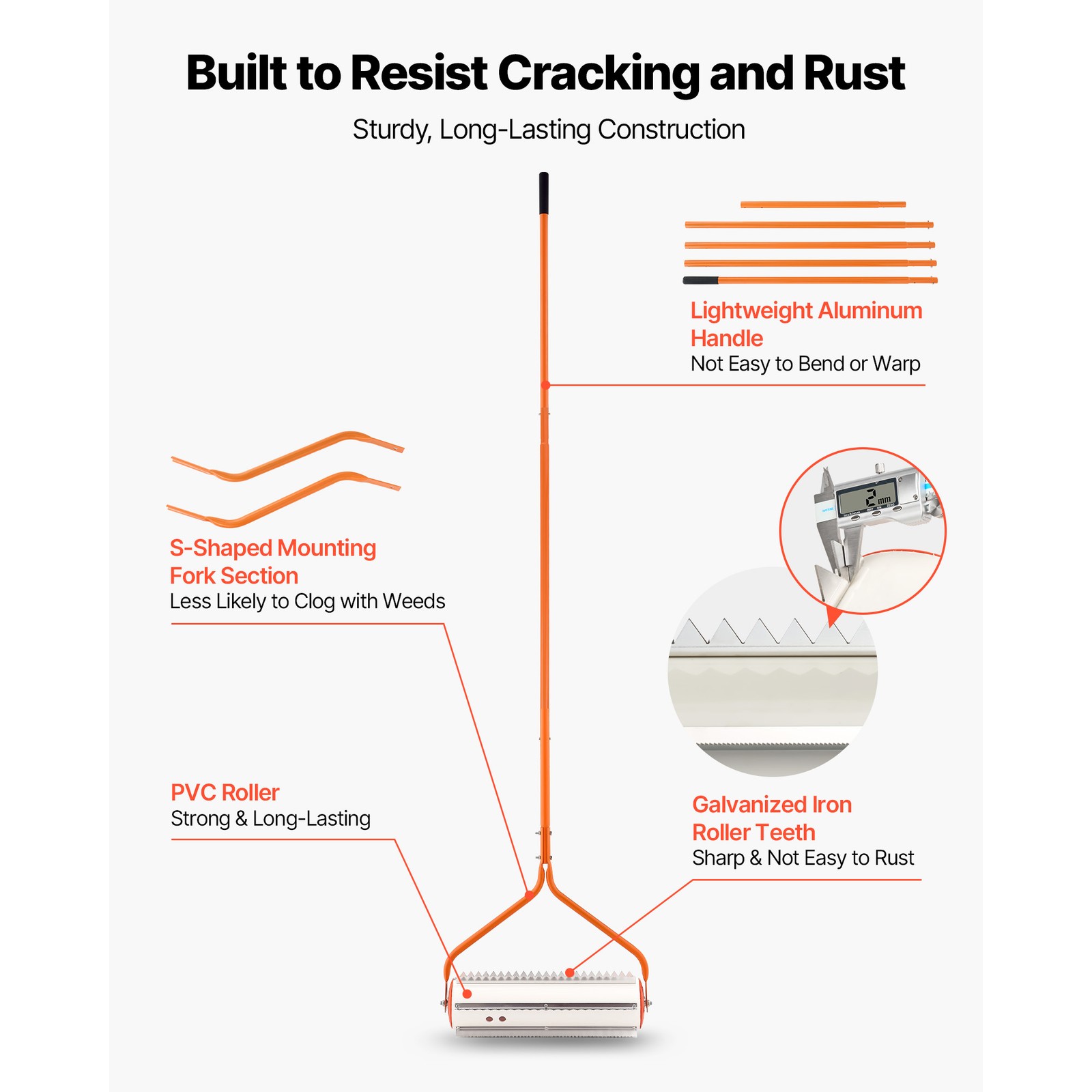 Uimoso Lake Weed Roller and Rake Tool,18ft for Clearing Weeds in Lakes and Ponds