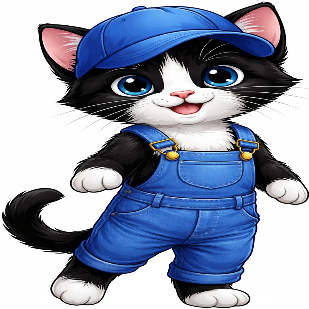 30 Custom Blue Kitten Personalized Address Labels