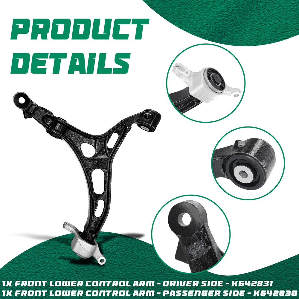 Front Upper Lower Control Arms Kit for 2011-2015 Dodge Durango Grand Cherokee